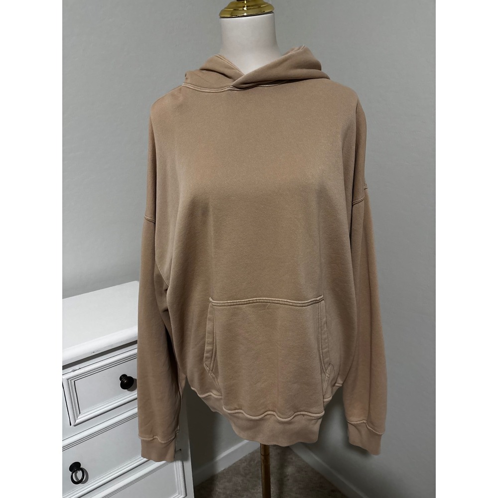 Abercrombie‎ & Fitch Soft A&F Essentials Oversized Hoodie Mens Large Tan Khaki